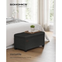 Songmics Storage Ottoman Bench Foot Rest With Legs 157 X 30 X 157 Inches End Of Bed Bench Storage Chest Load Up To 660 Lb