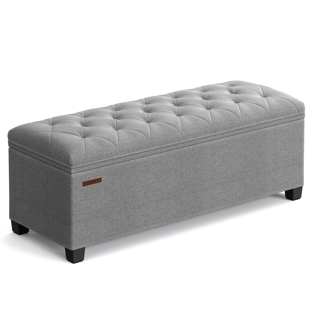 Songmics Storage Ottoman Bench Foot Rest With Legs 157 X 433 X 157 Inches End Of Bed Bench Storage Chest Load Up To 660