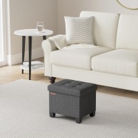 Songmics Storage Ottoman Small Ottoman Foot Rest With Legs 126 X 158 X 132 Inches Foot Stool Ottoman With Storage Load Up