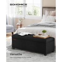 Songmics Storage Ottoman Bench Foot Rest With Legs 157 X 433 X 157 Inches End Of Bed Bench Storage Chest Load Up To 660