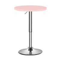 Monibloom Bistro Pub Table Round Bar 275 36 Heightadjustable Cocktail Table With 235 Inch Table Top For Dining Room Home