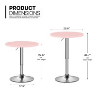 Monibloom Bistro Pub Table Round Bar 275 36 Heightadjustable Cocktail Table With 235 Inch Table Top For Dining Room Home