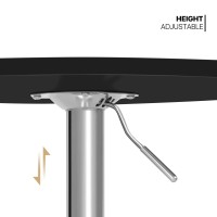 Monibloom Bistro Pub Table Round Bar 275 36 Heightadjustable Cocktail Table With 235 Inch Table Top For Dining Room Home