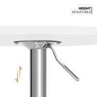 Monibloom Bistro Pub Table Round Bar 275 36 Heightadjustable Cocktail Table With 235 Inch Table Top For Dining Room Home