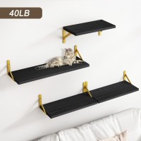 Ygeomer Floating Shelves For Wall Black Wall Shelves Different Sizes Wall Mounted Wood Shelf For Living Room Bathroom Bedroo