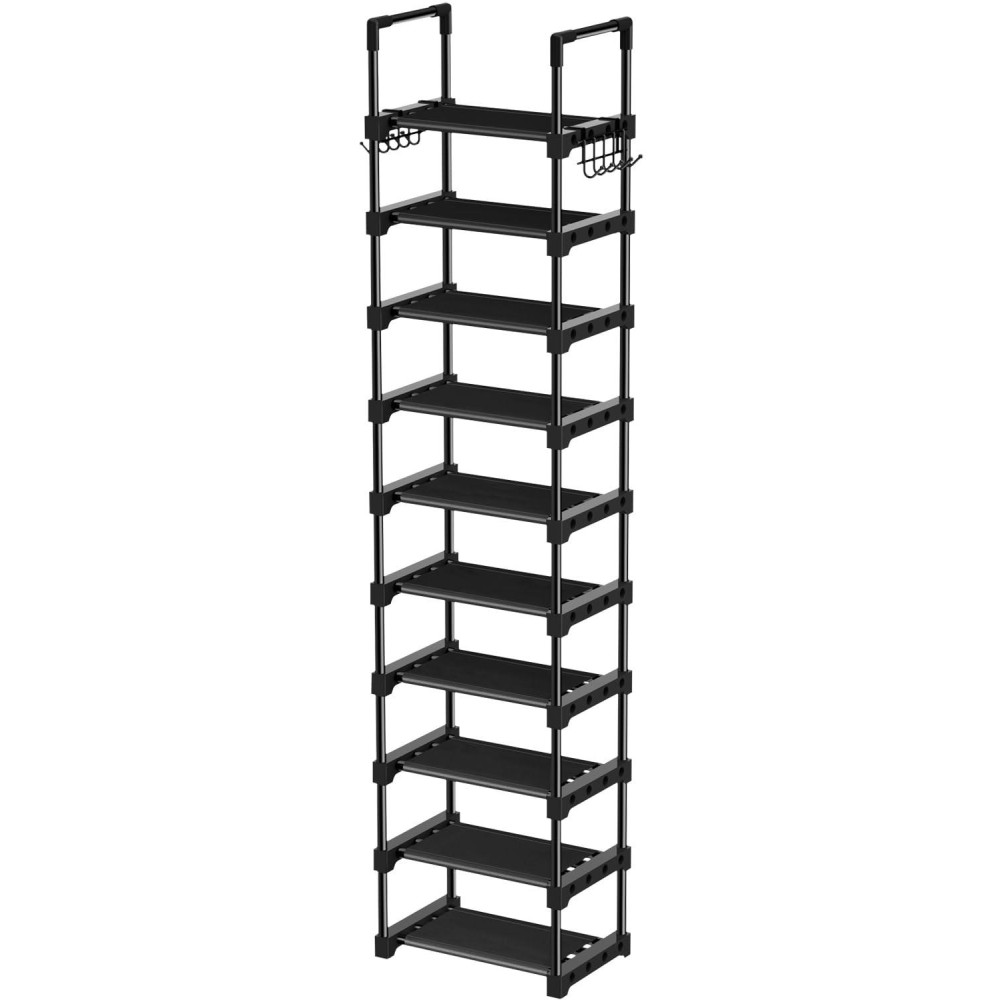 Kayfia Vertical Shoe Rack 10 Tiers Narrow Shoe Rack For Closet Diy Shoe Tower Holds 2025 Pairs Durable Stackable Shoe Shelf Spa