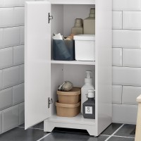 Haotian Bathroom Tall Cabinet With 2 Cabinets 1 Drawer And 1 Compartment Freestanding Bathroom Storage Cabinet With Shelves W