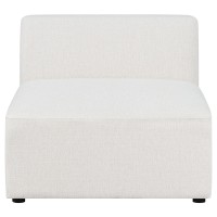 Freddie Upholstered Tight Back Armless Chair Pearl