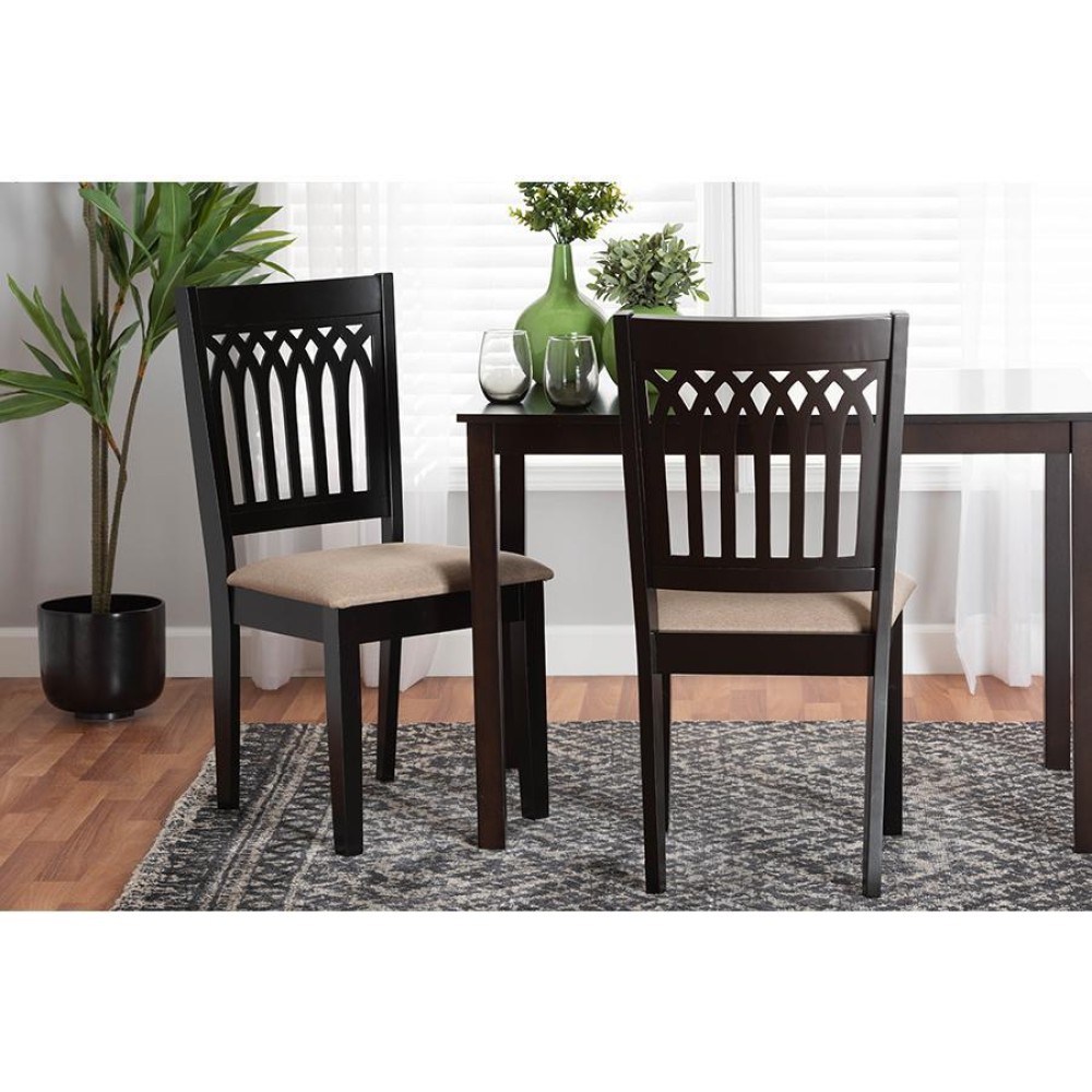 Baxton Studio Genesis 2Piece Dining Chair Set