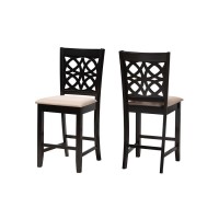 Baxton Studio Abigail 2Piece Counter Stool Set