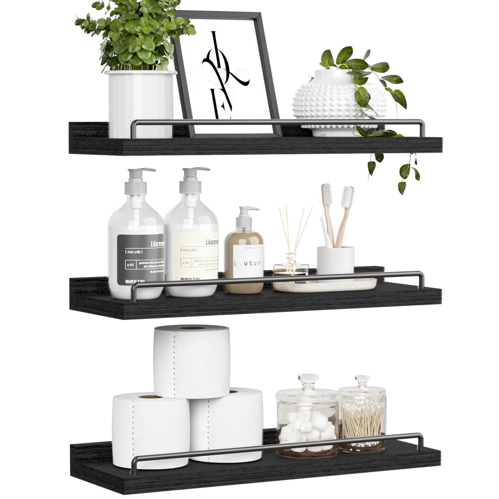 Ryofobetto Floating Shelves For Wall Decor Bathroom Shelves Over Toilet Farmhouse Wall Shelves For Living Room Bedroom Pictur