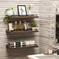 Ryofobetto Floating Shelves For Wall Decor Bathroom Shelves Over Toilet Farmhouse Wall Shelves For Living Room Bedroom Pictur