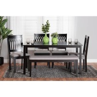 Baxton Studio Genesis Wood 6Piece Dining Set