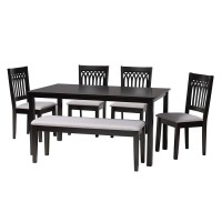 Baxton Studio Genesis Wood 6Piece Dining Set