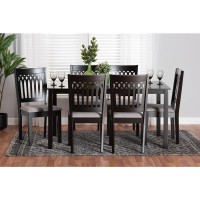 Baxton Studio Genesis Wood 7Piece Dining Set