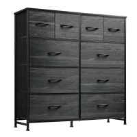 Wlive Dresser For Bedroom With 10 Fabric Drawers Tall Chest Organizer Units For Clothing Closet Storage Tower With Cabinet M