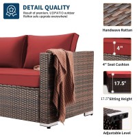 Udpatio Patio Furniture Sets Modular Rattan Outdoor Patio Sectional Furniture Sofa Set Wicker Patio Conversation Set For Backy