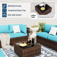 Udpatio Patio Furniture Sets Modular Rattan Outdoor Patio Sectional Furniture Sofa Set Wicker Patio Conversation Set For Backy