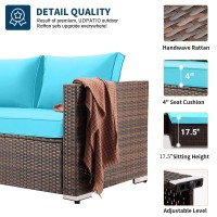 Udpatio Patio Furniture Sets Modular Rattan Outdoor Patio Sectional Furniture Sofa Set Wicker Patio Conversation Set For Backy