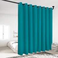 Nicetown Lower Noise Room Divider Curtain Screen Partitions Peacock Teal 1 Panel 84 Tall X 120 Wide Blackout Sound Reduc