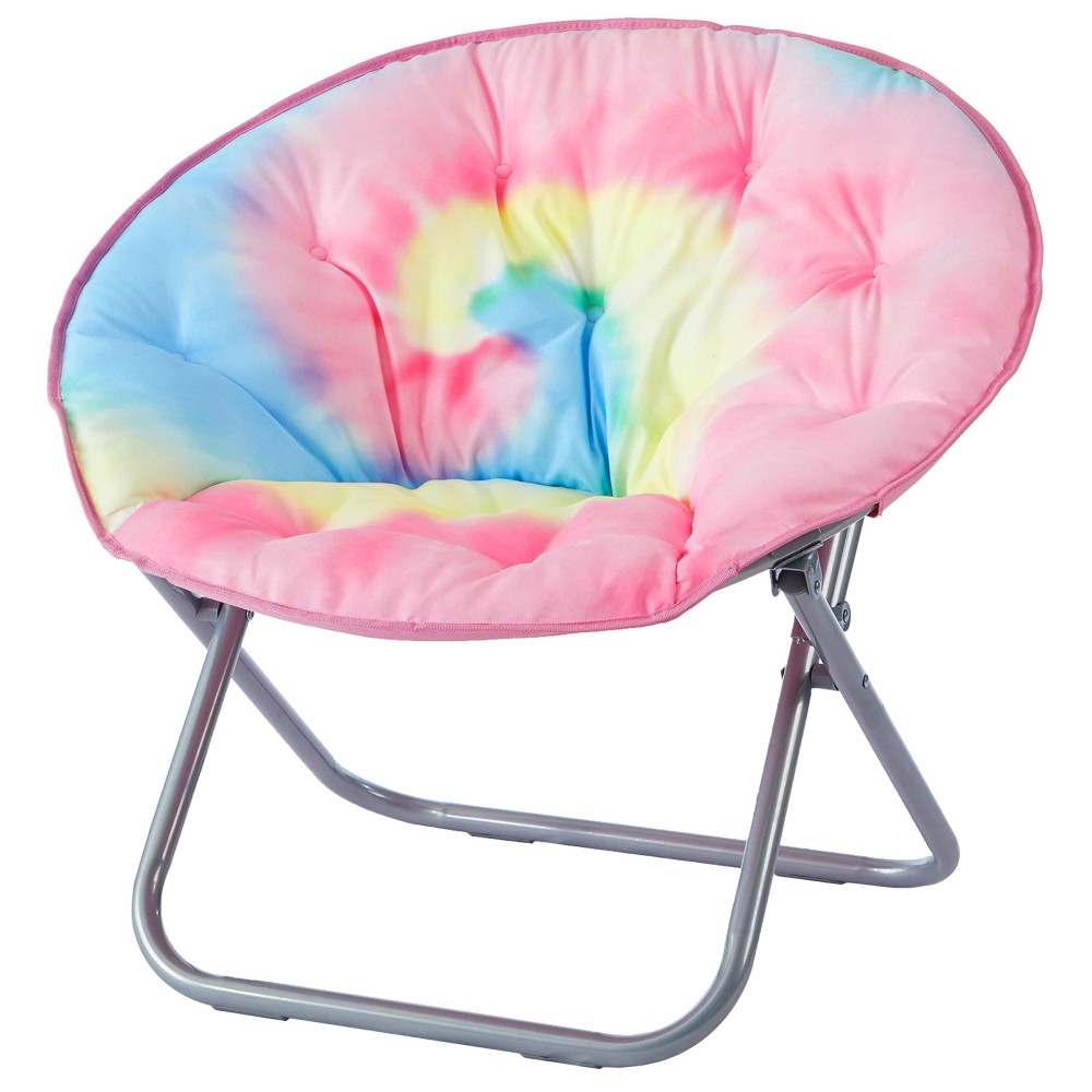 Urban Lifestyle Micromink Saucer Chair Rainbow Tie Die