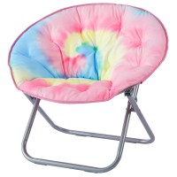 Urban Lifestyle Micromink Saucer Chair Rainbow Tie Die