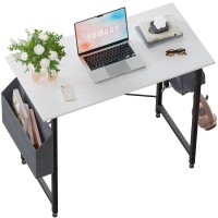 Pamray 32 Inch Computer Desk For Small Spaces With Storage Bag Home Office Work Desk With Headphone Hook Small Office Desk Stu