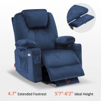 Mcombo Large Power Lift Recliner Chair Sofa With Massage And Heat For Big And Tall Elderly People 3 Positions Cup Holders And