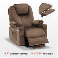 Mcombo Large Power Lift Recliner Chair Sofa With Massage And Heat For Big And Tall Elderly People 3 Positions Cup Holders And