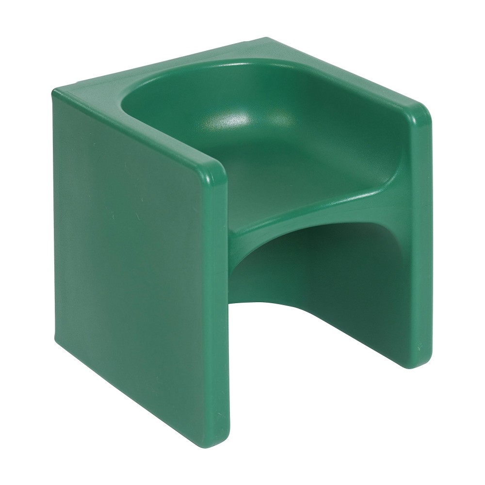 Ecr4Kids Tri-Me 3-In-1 Cube Chair, Kids Furniture, Green