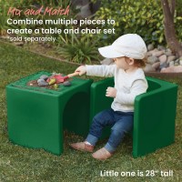 Ecr4Kids Tri-Me 3-In-1 Cube Chair, Kids Furniture, Green