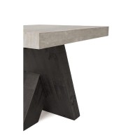 Kosas Home Durant Transitional Wood End Table Black In Gray/Black