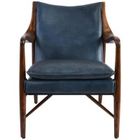 Kareem Club Chair Blue by Kosas Home