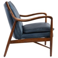 Kareem Club Chair Blue by Kosas Home