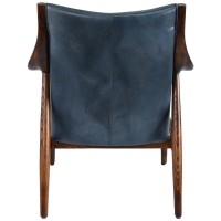 Kareem Club Chair Blue by Kosas Home