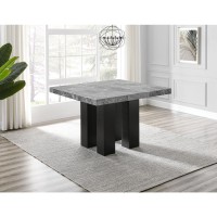 Camila Gray Square Marble Counter Height Table