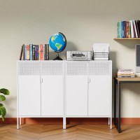 Ustamio White Metal Storage Cabinet With Doors And Shelves 3 Tier Metal Office Storage Cabinet Metal Locker Storage Cabinet Fo