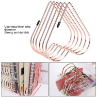 Rose Gold File Organizer School Supplies Desk Book Storage Rack Telescopic Files Folder Stand Organizer Craft Supplies Decorationrose Gold Rose Gold Desk Accessories (Rose Gold)