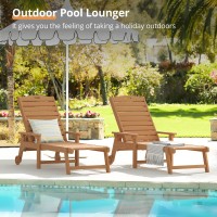 Lue Bona Outdoor Chaise Lounge Chairs Set Of 4 Hdps Material 3Year Warranty Patio Lounge Chair With Adjustable Backrest Res