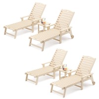 Lue Bona Chaise Lounge Chairs Set With Table 6Piece Hdps Material 3Year Warranty Patio Lounge Chair With Adjustable Backre