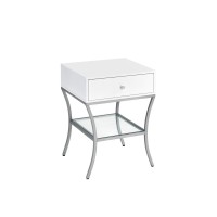 End Table Snow Silver