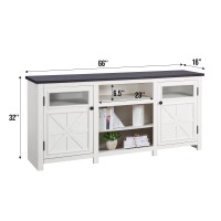 Jxqtlingmu Farmhouse Tv Stand For 75 Inch Tv Entertainment Center With Storage Modern Tv Cabinet With Barn Doors 66 Rustic