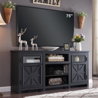 Jxqtlingmu Farmhouse Tv Stand For 75 Inch Tv Entertainment Center With Storage Modern Tv Cabinet With Barn Doors 66 Rustic