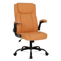 Misolant Office Chair, Executive Desk Chair, Comfortable Executive Chair, Executive Office Chair With Flip Up Armrest, Big And Tall Office Chair With Adjust Height, Pu Leather Office Chair