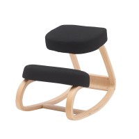 Hoeuthien Ergonomic Kneeling Chair Home Posture Chair Wooden Knee Desk Chair With Thick Comfortable Cushion For Office Beige