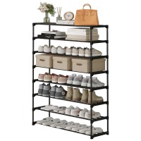 Calmootey 8Tier Shoe Rack Tall Large Capacity 40 Pairs Shoes Storage Organizer Stackable Wide Shoe Shelf For Entryway Hallwa