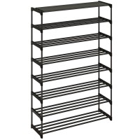 Calmootey 8Tier Shoe Rack Tall Large Capacity 40 Pairs Shoes Storage Organizer Stackable Wide Shoe Shelf For Entryway Hallwa