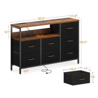 Aodk Tv Stand With Power Outlet, 52