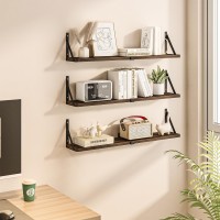 Austin Yan Floating Bookshelf 33Inch Wall Mounted Shelves For Living Room Kitchen Organization Bathroom Bedroom D Cor Hangi