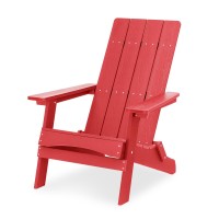 Lue Bona Folding Adirondack Chair Hdps Poly Modern Adirondack Chair Weather Resistant Outdoor Hips Adirondack Fire Pit Chair